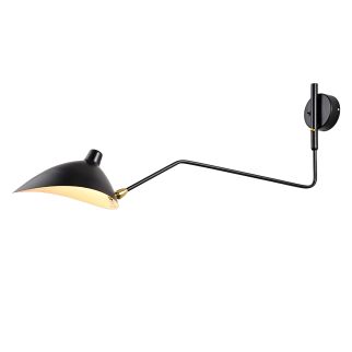 Serge Mouille Rotating Sconce 1 Arm Curved L99