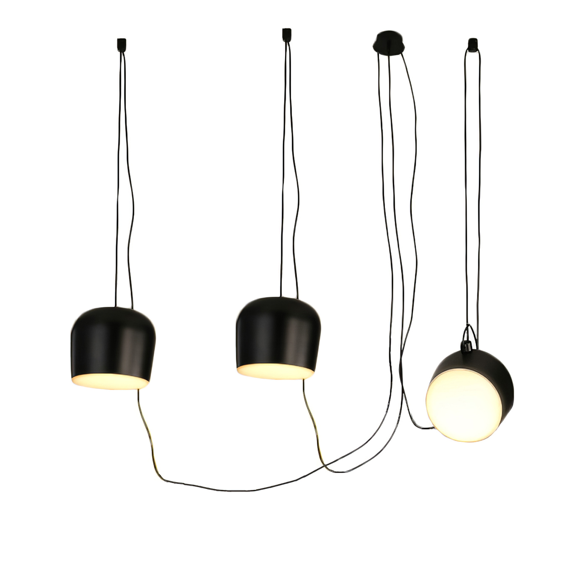 Ledsager flaskehals Ende LED Aim Multipoint Drum Shape Pendant Lamps by FLOS