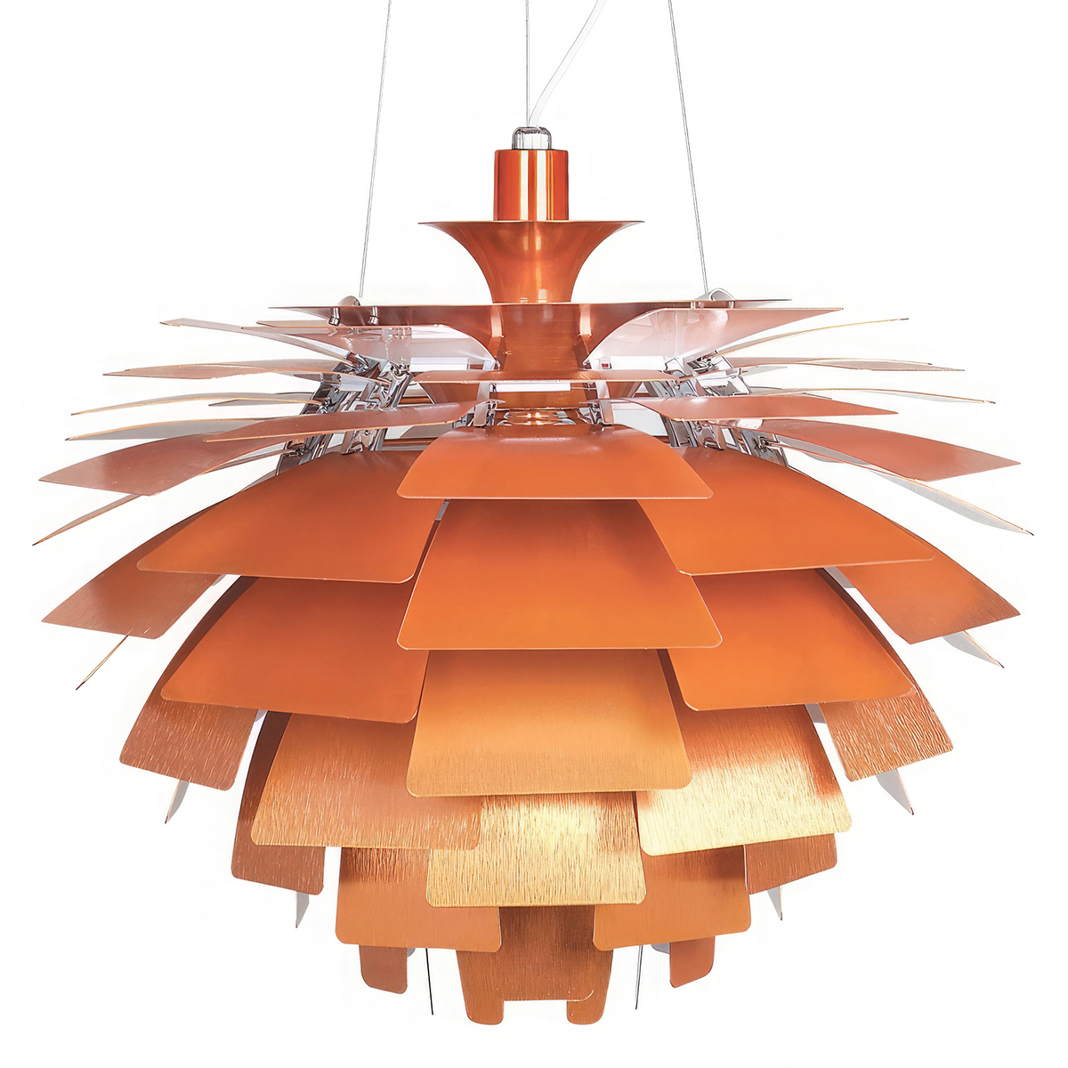 Contemporary Pinecone Aluminum Ph Artichoke Suspension Lamp