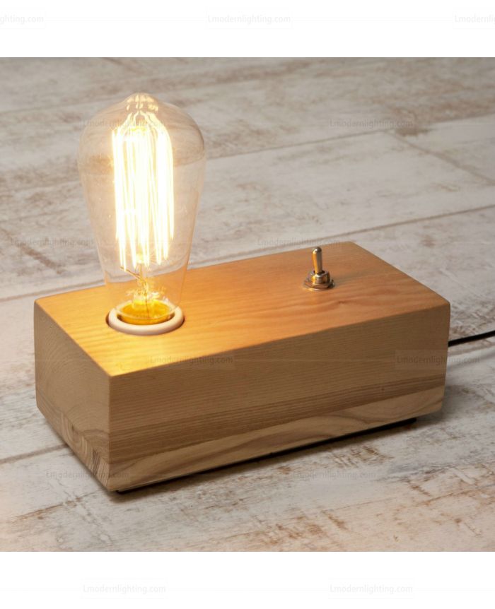 Wood shop block lamp