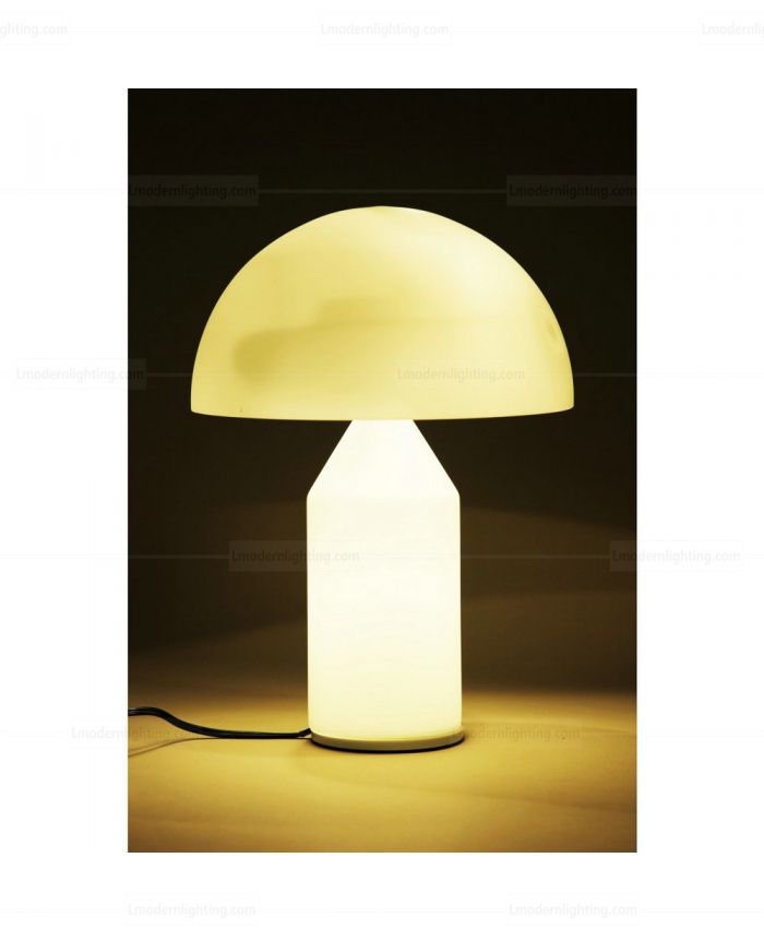 Mushrooms Glass Atollo Table Light D38, Stilnovo Table Lamp Mushroom