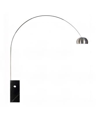 Parabola Stainless Steel Marble Arco Floor Light