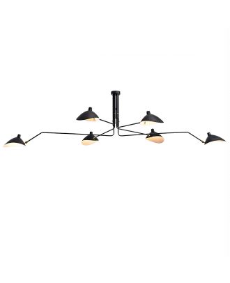 Serge Mouille Ceiling Lamp 6 Arm D240