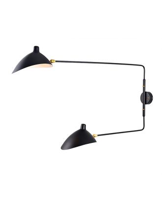 Serge Mouille Rotating Sconce 2 Arm